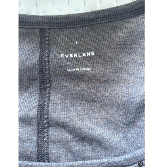 Everlane The Luxe Rib Scoop-Neck Tee - Heathered Fatigue - Picture 5 of 5